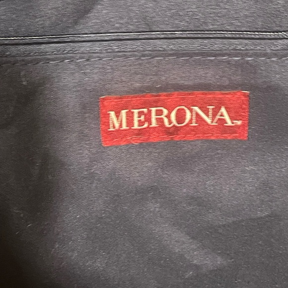 Merona Coral and White Striped Tote Bag - Picture 7 of 7